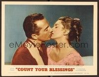 4k128 COUNT YOUR BLESSINGS LC #5 '59 romantic close up of Deborah Kerr & Rossano Brazzi kissing!