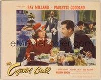 4k132 CRYSTAL BALL LC '43 sexy Paulette Goddard & Ray Milland at fancy dinner!
