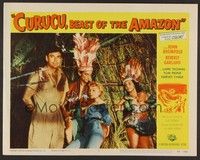 4k134 CURUCU, BEAST OF THE AMAZON LC #7 '56 John Bromfield & Beverly Garland held captive!