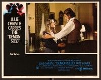 4k147 DEMON SEED LC #7 '77 close up of Fritz Weaver with his hands on Julie Christie's arms!