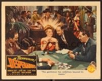 4k152 DESPERADOES LC '43 great image of sexy saloon girl Claire Trevor gambling at poker!