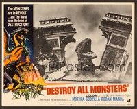 4k153 DESTROY ALL MONSTERS LC #2 '69 cool image of monster emerging from ground!