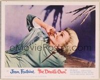 4k155 DEVIL'S OWN LC #2 '66 Hammer, great close up of terrified Joan Fontaine!