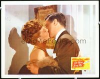 4k163 DO YOU LOVE ME LC '46 romantic close up of Dick Haymes kissing Maureen O'Hara!