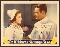 4k171 DR. KILDARE'S STRANGE CASE LC '40 close up of Lew Ayres & pretty nurse Laraine Day!