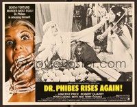 4k175 DR. PHIBES RISES AGAIN LC #6 '72 Vincent Price in Arab garb feeding sexy violin player!