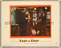 4k181 EAST OF EDEN LC #6 '55 James Dean watches happy Raymond Massey & Julie Harris at party!