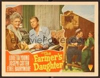 4k198 FARMER'S DAUGHTER LC #5 '47 Joseph Cotton with Ethel Barrymore in bedroom!