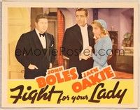 4k206 FIGHT FOR YOUR LADY LC '37 John Boles holds Ida Lupino while Jack Oakie watches!