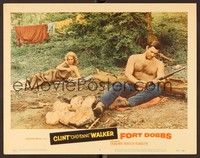 4k221 FORT DOBBS LC #5 '58 naked Virginia Mayo with barechested Clint Walker holding rifle!