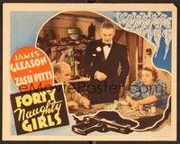 4k222 FORTY NAUGHTY GIRLS LC '37 Zasu Pitts & James Gleason sort out lots of buttons!