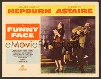 4k233 FUNNY FACE LC #5 '57 great image of bearded Fred Astaire playing guitar!
