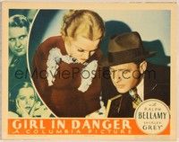4k244 GIRL IN DANGER LC '34 great close up of Ralph Bellamy & Shirley Grey looking at jewel!