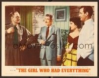 4k247 GIRL WHO HAD EVERYTHING LC #3 '53 William Powell toasts Elizabeth Taylor & fiance Gig Young!