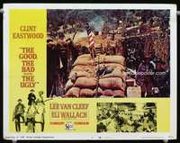 4k258 GOOD, THE BAD & THE UGLY LC #2 '68 Sergio Leone, American soldiers walking in deep trenches!