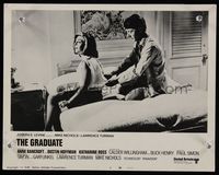 4k261 GRADUATE int'l LC #2 '68 Dustin Hoffman starts to undress Anne Bancroft in hotel room!