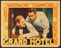 4k263 GRAND HOTEL LC '32 extreme close up of Lionel Barrymore & Wallace Beery!