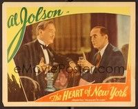 4k274 HALLELUJAH I'M A BUM LC R30s c/u of Al Jolson & Frank Morgan, The Heart of New York!