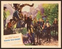 4k284 HEAVEN ONLY KNOWS LC #8 '47 Bob Cummings on horse about to be hung by lynch mob!