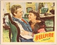 4k287 HELLFIRE LC #3 '49 romantic close up of Forrest Tucker & pretty Marie Windsor !