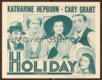 4k297 HOLIDAY LC R48 close up of Katharine Hepburn, Cary Grant & Edward Everett Horton!