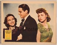4k305 HOTEL FOR WOMEN LC '39 James Ellison between sexy Linda Darnell & disappointed Lynn Bari!