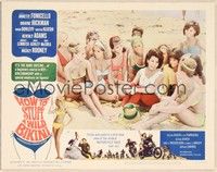 4k312 HOW TO STUFF A WILD BIKINI LC #3 '65 Annette Funicello on the beach with lots of sexy babes!