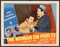 4k319 I MARRIED A COMMUNIST LC #3 1950 best close up of Robert Ryan socking guy in the jaw!