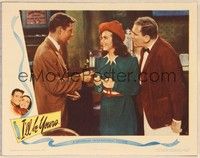 4k324 I'LL BE YOURS LC #6 '46 William Bendix watches pretty Deanna Durbin smile at Tom Drake!