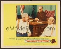 4k327 INHERIT THE WIND LC #3 '60 Spencer Tracy, Fredric March & Henry Morgan in courtroom!
