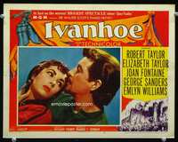 4k336 IVANHOE LC #4 '52 best romantic close up of Elizabeth Taylor & Robert Taylor!