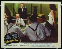 4k339 JOHNNY O'CLOCK LC #3 '46 Dick Powell & Ellen Drew watch the gang play poker!