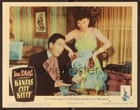 4k343 KANSAS CITY KITTY LC '44 c/u of Joan Davis, the comedy queen of radio, dropping dishes!