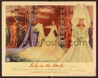 4k355 LADY IN THE DARK LC #2 '44 two different images of sexy Ginger Rogers in wild gown!