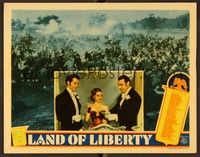 4k361 LAND OF LIBERTY LAMINATED LC '39 close up of Bette Davis between George Brent & Henry Fonda!