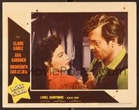 4k368 LONE STAR LC #5 '51 close up of angry Clark Gable grabbing sexy Ava Gardner!