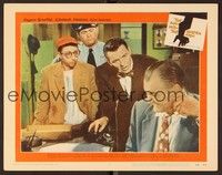 4k382 MAN WITH THE GOLDEN ARM LC #7 '56 c/u of Frank Sinatra & Arnold Stang in police station!