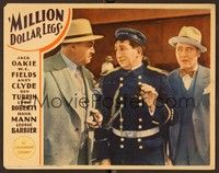 4k391 MILLION DOLLAR LEGS LC '32 Jack Oakie looks at man with cigar arguing with customs man!