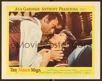 4k406 NAKED MAJA LC #3 '59 Tony Franciosa as Goya about to kiss sexy Ava Gardner!