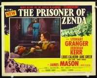 4k464 PRISONER OF ZENDA LC #4 '52 James Mason watches Jane Greer tend to wounded Stewart Granger!