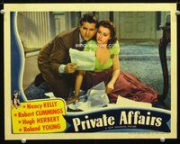 4k465 PRIVATE AFFAIRS LC '40 Bob Cummings & pretty Nancy Kelly read through lots of papers!
