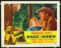 4k477 RAGE AT DAWN LC #8 '55 worried Mala Powers pleads with Randolph Scott!