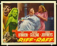 4k487 RIFF-RAFF LC #5 '47 bad girl Anne Jeffreys chokes Walter Slezak and pulls his hair!