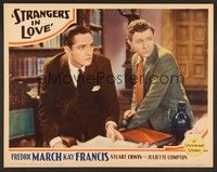 4k522 STRANGERS IN LOVE LC '32 close up of concerned Fredric March & Stuart Erwin!
