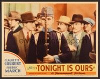 4k550 TONIGHT IS OURS LC '33 wacky image of men standing behind guard holding rifle!