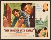 4k556 TROUBLE WITH HARRY LC #6 R63 Alfred Hitchcock, Edmund Gwenn & John Forsythe with dead Harry!