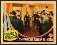 4k589 WHOLE TOWN'S TALKING LC '35 photographers mistake Edward G. Robinson for gangster!