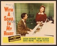 4k591 WITH A SONG IN MY HEART LC #4 '52 Susan Hayward as singer Jane Froman & David Wayne!
