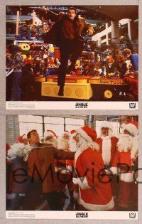 4m192 JINGLE ALL THE WAY 8 color 11x14 stills '96 Arnold Schwarzenegger, Sinbad, two dads & one toy