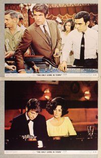 4m274 ONLY GAME IN TOWN 8 color 11x14 stills '69 Elizabeth Taylor & Warren Beatty in love in Vegas!